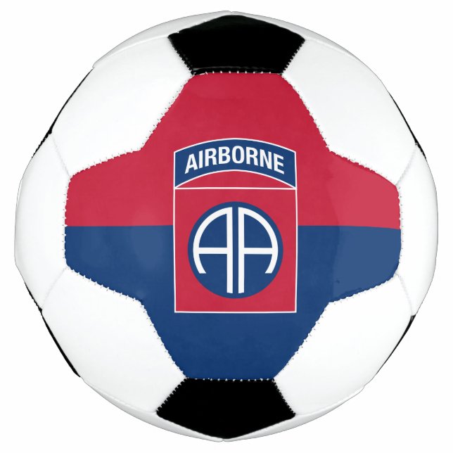 Balón De Fútbol 82ª División Aérea Bandera Veterano Militar (Anverso)