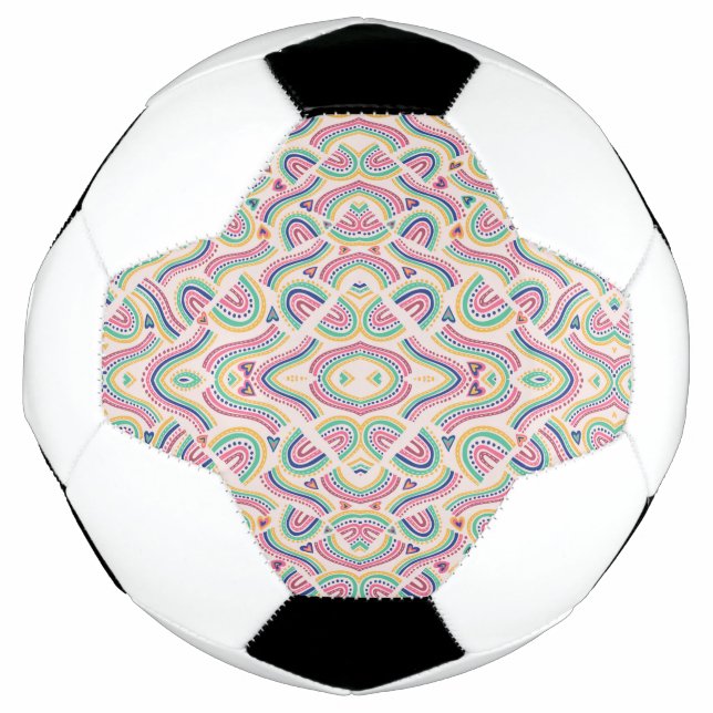 Balón De Fútbol A soccer ball featuring black and white panels  (Anverso)