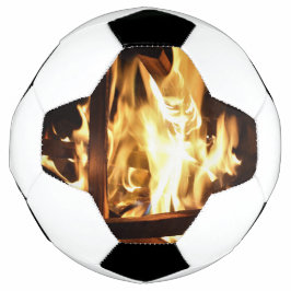 Balón De Fútbol A través de las llamas
