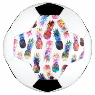 Balón De Fútbol acuarela y ilustracion de piña nebulosa