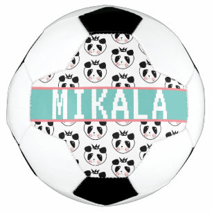 Balón De Fútbol Aficionado de fútbol de Panda lindo con nombre per