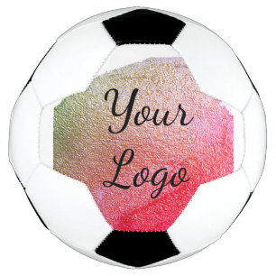 Balón De Fútbol agrega tu logotipo sitio web rosa verde dorado sim