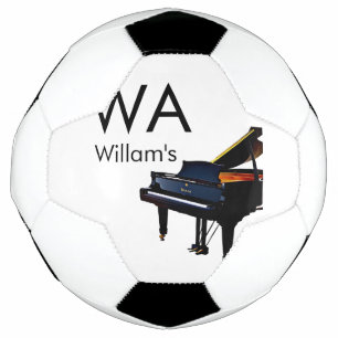 Balón De Fútbol Agregar letra inicial de monograma nombre texto pi