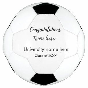 Balón De Fútbol agregar texto simple graduado agregar nombre escol
