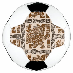 Balón De Fútbol Águila azteca guerrera arte tribal antiguo