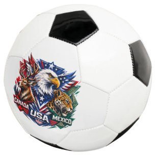 Balón De Fútbol Águila Venado Jaguar Naturaleza Arte copa mundial 
