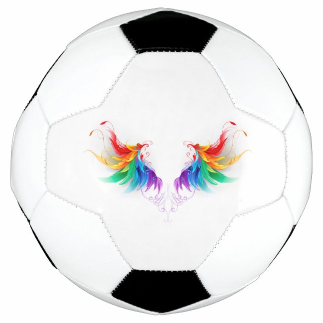 Balón De Fútbol Alas del arco iris fluidas (Anverso)