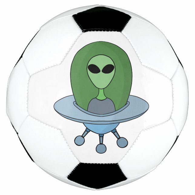 Balón De Fútbol Alien en su pequeña nave espacial (Anverso)