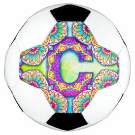 Balón De Fútbol Alphabet C mandala