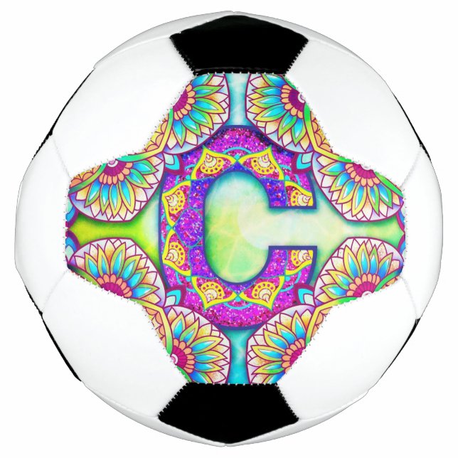 Balón De Fútbol Alphabet C mandala (Anverso)