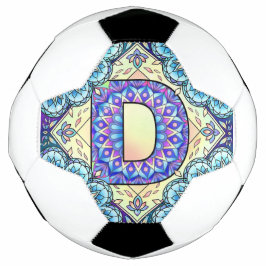 Balón De Fútbol Alphabet D mandala