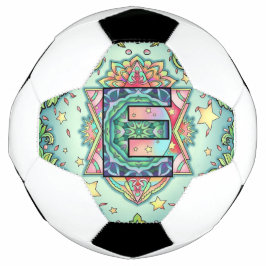 Balón De Fútbol Alphabet E mandala