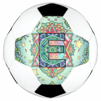 Balón De Fútbol Alphabet E mandala