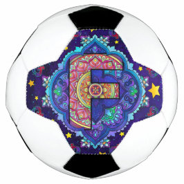 Balón De Fútbol Alphabet F mandala