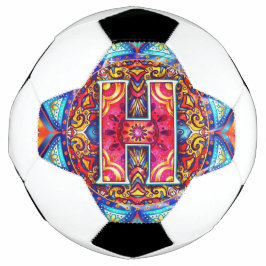 Balón De Fútbol Alphabet H mandala