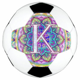 Balón De Fútbol Alphabet K mandala