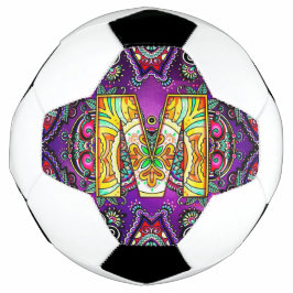 Balón De Fútbol Alphabet M mandala