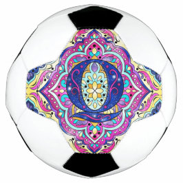 Balón De Fútbol Alphabet Q mandala