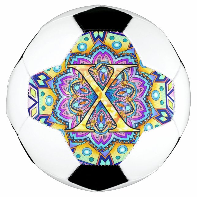 Balón De Fútbol Alphabet X mandala (Anverso)