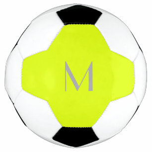 Balón De Fútbol amarillo fluorescente - añadir monograma