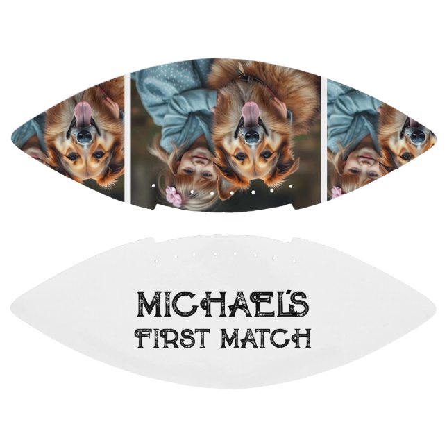 Balón De Fútbol Americano 1st Birthday Keepsake Photograph (Paneles)