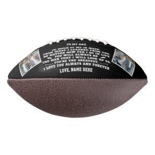 Balón De Fútbol Americano A Mi Papá Te Amo Personalizado 4 Collage de fotos