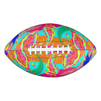 Balón De Fútbol Americano abstract,color,pattern, indian,mandala,pink,