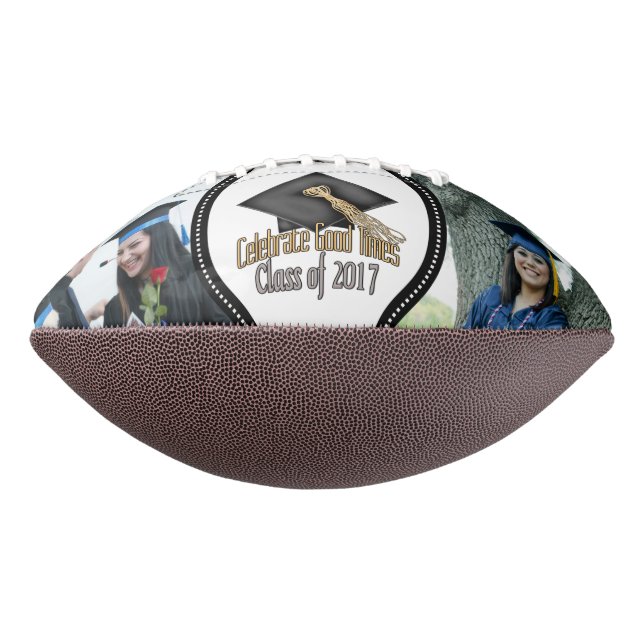 Balón De Fútbol Americano ADD 2 FOTOS Clase de la Celebración de Graduación  (Girado 270)