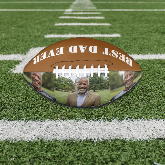 Balón De Fútbol Americano Agrega tu propia foto Mejor Papá (Subido por el creador)