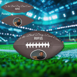 Balón De Fútbol Americano Al mejor perro papá Personalizado foto y texto