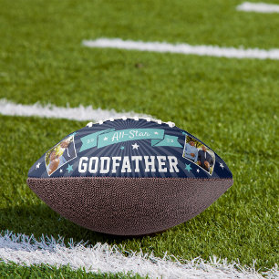 Balón De Fútbol Americano All Star Godfather   Foto Personalizado