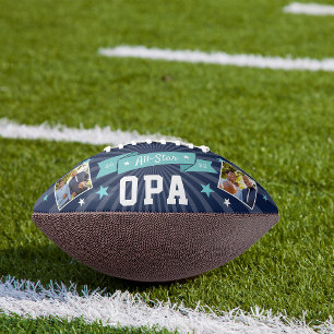 Balón De Fútbol Americano All Star Opa   Abuelo Personalizado