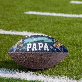 Balón De Fútbol Americano All Star Papa | Foto del abuelo Personalizado
