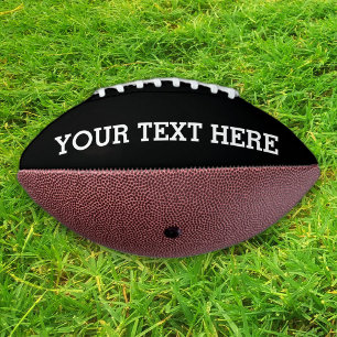 Balón De Fútbol Americano Añadir su propio texto Personalizado aquí negro y 