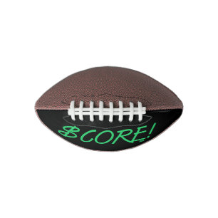 Balón De Fútbol Americano Anota fútbol mini con signo de dólar verde y negro