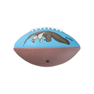 Balón De Fútbol Americano Anteater feliz personalizado ilustracion