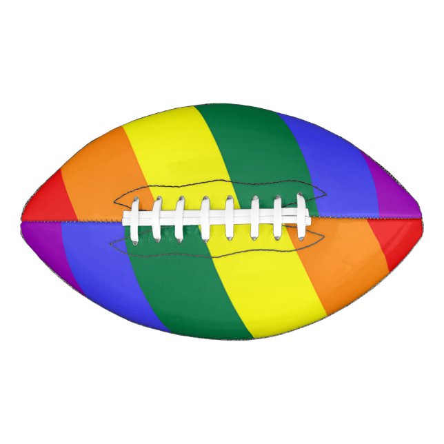 Balón De Fútbol Americano Arcoiris (Anverso)