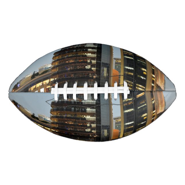 Balón De Fútbol Americano Arquitectura de Dubái de noche (Anverso)