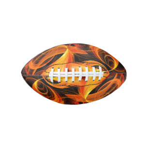 Balón De Fútbol Americano Arte abstracto de bola de fuego