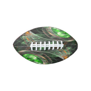 Balón De Fútbol Americano Arte abstracto verde alrededor del mundo