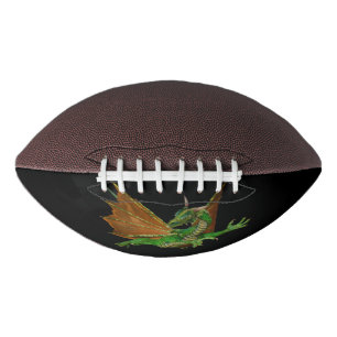 Balón De Fútbol Americano Arte de fantasía del Dragón Verde