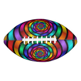 Balón De Fútbol Americano Arte fractal moderno y psicodélico