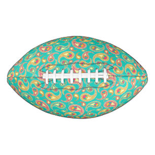 Balón De Fútbol Americano Atractivo patrón de cachemira vintage colorido