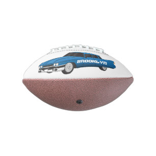 Balón De Fútbol Americano Auto clásico Guay blue 1959