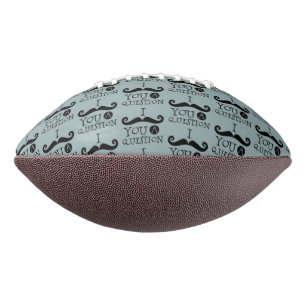 Balón De Fútbol Americano Azul negro te mustache la pregunta