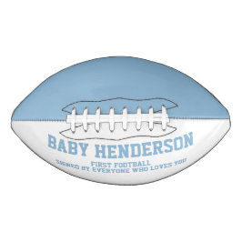 Balón De Fútbol Americano Baby Shower It's A Boy Sports Blue White First