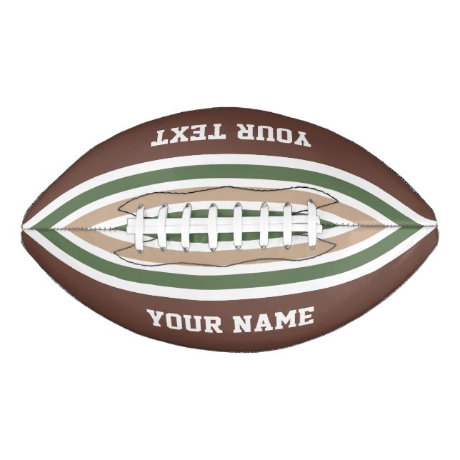 Balón De Fútbol Americano Balas de fútbol personalizado del patrón de bandas (Anverso)