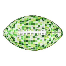 Balón De Fútbol Americano Baldosas de piscina, mosaicos verdes, patrón geomé