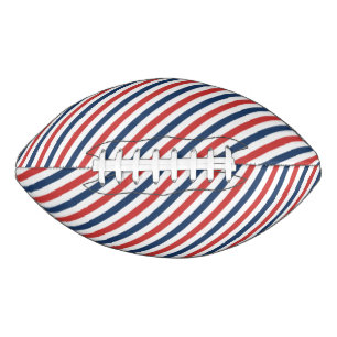 Balón De Fútbol Americano Bandas blancas y azules rojas patrióticas