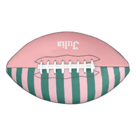 Balón De Fútbol Americano Bandas de ropa deportiva Retro Preppy - Verde Rosa